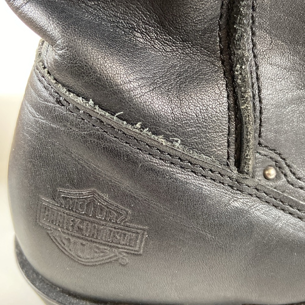 Harley Davidson Jessie black leather studded zip up boots Womens 9 - Picture 11 of 11